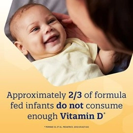 Enfamil Baby Vitamin D-Vi-Sol Vitamin D Liquid Supplement Drops For Infants, Supporting Strong Teeth & Bones In Newborn Babies, Easy-To-Use, Gluten-Free, 50 Ml Dropper Bottle
