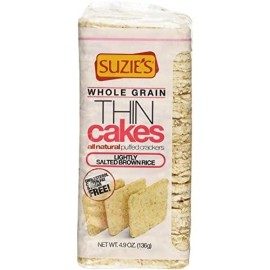 Suzies, Thin Cakes, Whole Grain Puffed Crackers, Lightly Salted Brown Rice Flavor - 4.9oz Bag