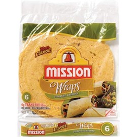 Mission Jalapeno Cheddar Wraps 6 count (Pack of 6)