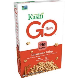 Kashi GO Breakfast Cereal, Vegan Protein, Organic Cereal, Cinnamon Crisp, 14oz Box (1 Box)