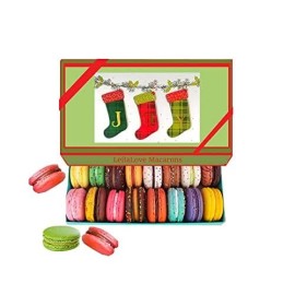 LeilaLove Macarons - 16 Holiday gourmet Macarons gift box may vary in style