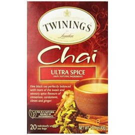 Twinings of London Ultra Spice Chai Tea Bags, 20 Count (Pack of 1)