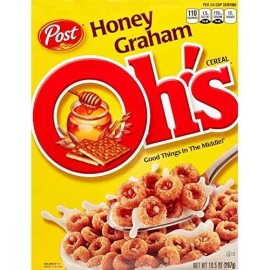 Post Honey Graham Ohs Cereal 10.5 Ounce