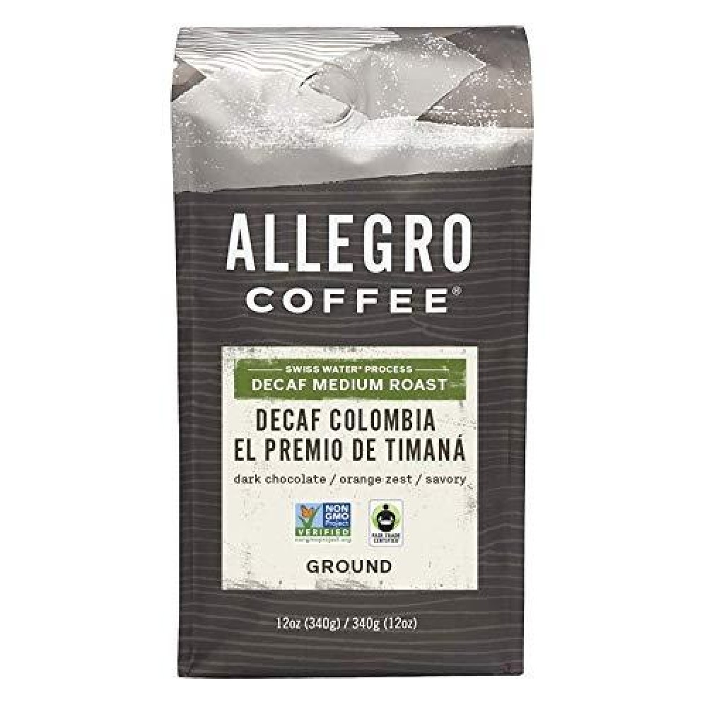 Allegro coffee, coffee Decaf colombia El Premio De Timana ground, 12 Ounce
