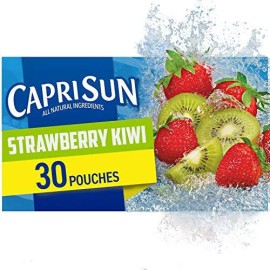 Capri Sun Strawberry Kiwi Ready-to-Drink Juice (30 Pouches, 3 Boxes of 10)