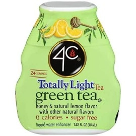 4C Sugar Free Liquid Water Enhancer, Premium Natural Flavors, 0 Calorie Drops (Green Tea, 1 Pack)