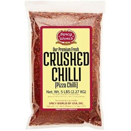 Crushed Red Pepper Flakes 5 Pound Bulk Value Pack - Chili Flakes - by Spicy World