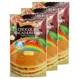 3 Pack Hawaiian Chocolate Macadamia Nut Pancake Mix From Hawaii