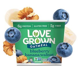 Love Grown Oatmeal Cup Oz, Blueberry Banana Walnut, 17.6 Ounce (Pack of 8)