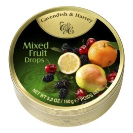 Cavendish & Harvey Mixed Candy Tin, Fruit, 5.3 Ounce (Pack of 12)