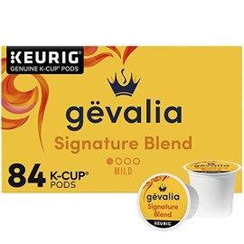 Gevalia Coffee Pods Signature Blend Mild Light Roast K-Cup, 84 Count