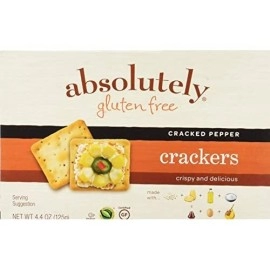 crackers absolutely gluten free cracked pepper , 4.4 oz (pack of 6)