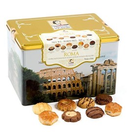Matilde Vicenzi Roma Gift Tin | Assortment of Patisseries, Pastries, Cookies | Made in Italy | 32oz (907g) Decorative Tin