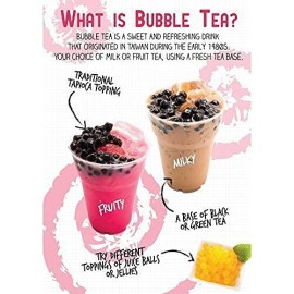 10+ Drinks Watermelon Boba Tea Kit: Tea Powder, Tapioca Pearls & Straws By Buddha Bubbles Boba
