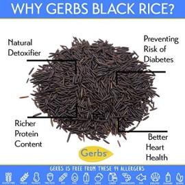 GERBS Wild Black Rice, 32 ounce Bag, Top 14 Food Allergy Free, Non GMO, Pesticide Free, Keto, Paleo Friendly