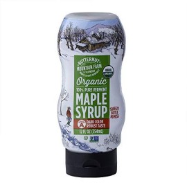 Butternut Mountain Farm 100% Pure Organic Maple Syrup From Vermont, Grade A (Prev. Grade B), Dark Color, Robust Taste, All Natural, Easy Squeeze, 12 Fl Oz