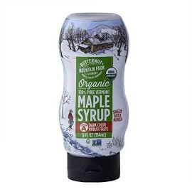 Butternut Mountain Farm 100% Pure Organic Maple Syrup From Vermont, Grade A (Prev. Grade B), Dark Color, Robust Taste, All Natural, Easy Squeeze, 12 Fl Oz