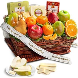 Golden State Fruit Sympathy Basket with Cheese and Nuts