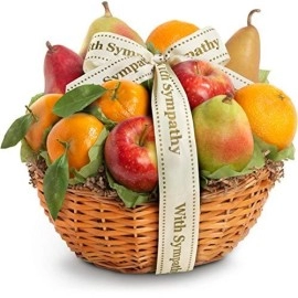Sympathy Orchard Favorites Fruit Basket Gift