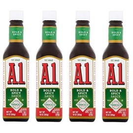 A.1. Bold & Spicy Sauce, 10 Ounce Glass Bottle (Pack of 4)