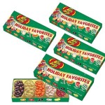 (Set/4) Jelly Belly Christmas Holiday Favorite Flavored Candy Beans Gift Box