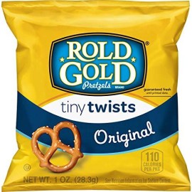 4COU Rold Gold 32430 Tiny Twists Pretzels, 1 oz Bag, 88/Carton (32430 - CT)
