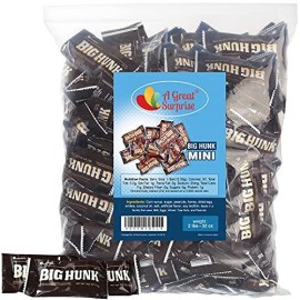 Big Hunk Candy Bars - Annabelle Candy - Black Candy - Mini Nougat Taffy Bar Bulk 2LB (Appx. 70 Bars) Party Bag Family Size