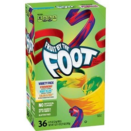 Betty Crocker Fruit Snacks Fruit By The Foot Strawberry/Berry Tie-Dye/Color By The Foot, 27 Oz, 36Count