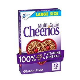 Multi grain cheerios Heart Healthy cereal, gluten Free Multigrain cereal with Whole grain Oats, 12 oz