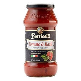 Tomato & Basil Premium Pasta Sauce by Botticelli, 24oz - No Added Sugar - Whole30 Approved - Keto Friendly - Gluten Free - Product of Italy