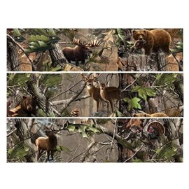 Mossy Oak Camo Hunting Deer Bear Elk Turkey Edible Icing Image Cake Border Strips (3 Strips)