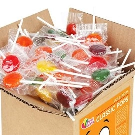 Lollipops - Classic Lollipops - Candy Suckers - Assorted Flavors - Bulk Candy - 2.5 LB
