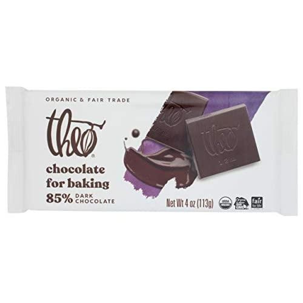 Theo Baking Bar 85% Dark Chocolate, 4 oz