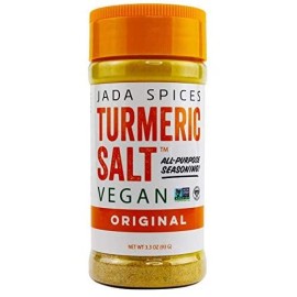 JADA Spices Turmeric Salt Spice and Seasoning - Vegan, Keto & Paleo Friendly - Perfect for Cooking, BBQ, Grilling, Rubs, Popcorn and more - Preservative & Additive Free