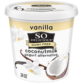So Delicious Dairy Free coconutmilk Yogurt Alternative, Vanilla, Vegan, Non-gMO Project Verified, 24 oz