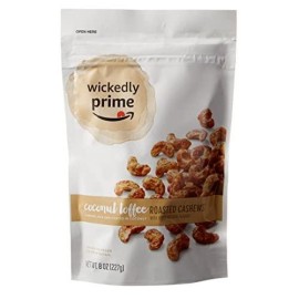 Wickedly Prime Roasted cashews, coconut Toffee, 8 Ounce