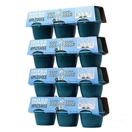 Zee Zees Rockn Blue Raspberry Applesauce Cups, 4 oz Cups, 24 pack