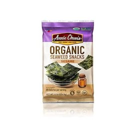 Annie Chuns Organic Seaweed Snacks, Sesame, 0.16 oz (Pack of 12), Americas #1 Selling Seaweed Snacks