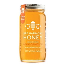 Bee Harmony American Raw Orange Blossom Honey, 12 Ounce