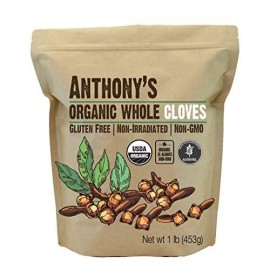 Anthonys Organic Whole Cloves, 1 lb, Gluten Free, Non GMO, Non Irradiated, Keto Friendly