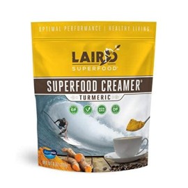 Laird Superfood Non-Dairy Original Superfood Turmeric Coconut Powder Coffee Creamer, Gluten Free, Non-GMO, Vegan, 8 oz. Bag, Pack of 1