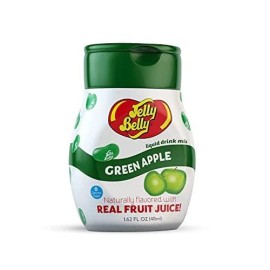 Jelly Belly - Water Enhancer, Green Apple (4 bottles, Makes 96 Flavored Water drinks) - Sugar Free, Zero Calorie, Naturally Flavored Liquid Drink Mix - Made with Real Fruit Juice