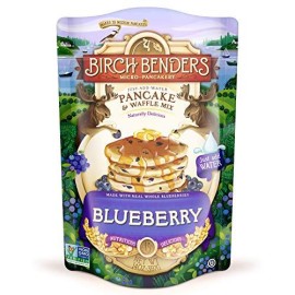 Blueberry Pancake and Waffle Mix by Birch Benders, Made with Real Blueberries, Just Add Water, Non-gMO, Dairy Free, Just Add Water, 14 Ounce, 1 Pack