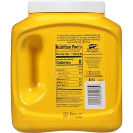 French's Classic Yellow Mustard, 105 oz - One 105 Ounce Bulk Container of Tangy and Creamy Yellow Mustard Perfect for Professional Use or for Refillable Containers at Home