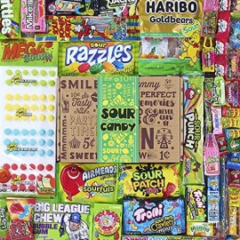 VINTAGE CANDY CO. SOUR CANDY ASSORTMENT GIFT BOX - Best Candy Variety Mix Care Package - Unique & Fun Gag Gift Basket - PERFECT For Man Or Woman Who LOVES SOUR Candy