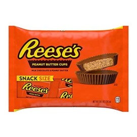 REESES Milk Chocolate Peanut Butter Snack Size Cups Candy, Holiday, 10.5 oz Bag