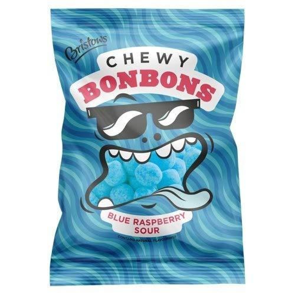 Bristows chewy Blue Raspberry Bon Bons 150g (Pack of 3)