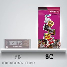 Hershey Assorted Chocolate Miniatures Candy, Holiday, 35 oz Bag (Aprrox. 142 Pieces)