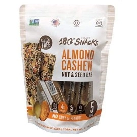 180 Snacks Fruit Nut & Seed Crunch Bar 1 Pack  5 Snack Bars (Almond Cashew)