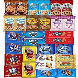 Cookies Variety Pack Assortment Sampler Individually Wrapped Cookies Bulk Care Package (30 Count)